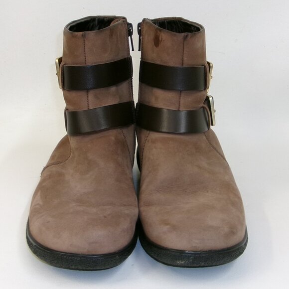 Hotter Nubuck Brown Ankle Boots Uptown US Size 8 Made in England - Picture 2 of 5
